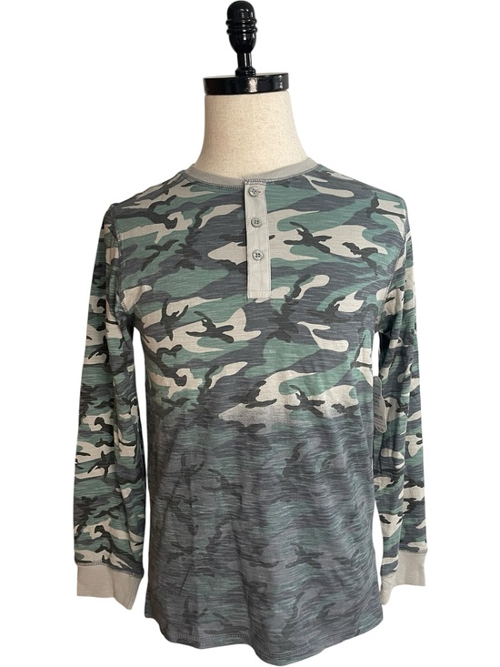 wonder nation Other - Wonder Nation Camouflage Camo Jersey Henley Long-Sleeve Shirt Green